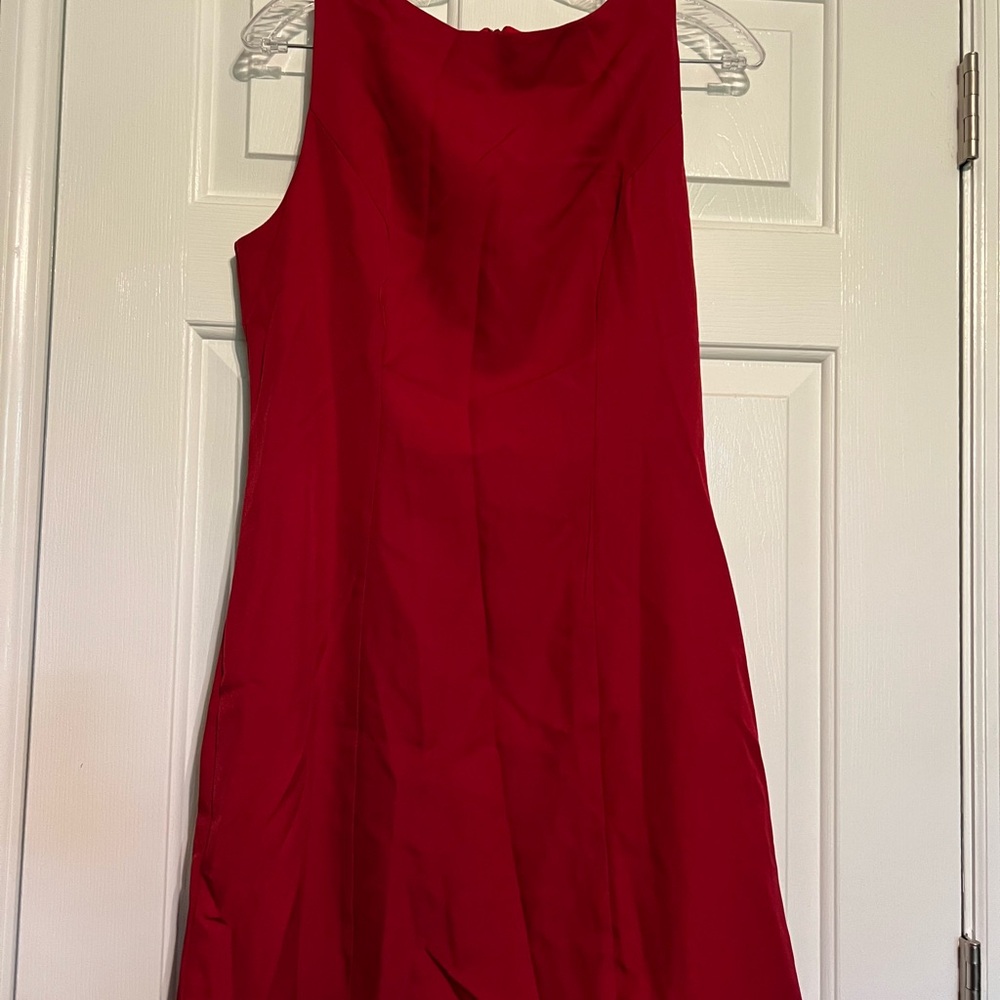 SHEIN Red Halter A-line Midi Dress, New, never worn.